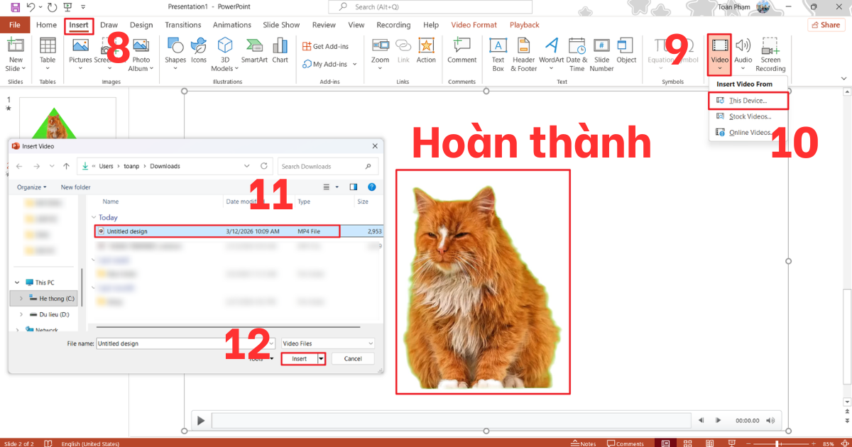 Cách xóa nền video trong PowerPoint