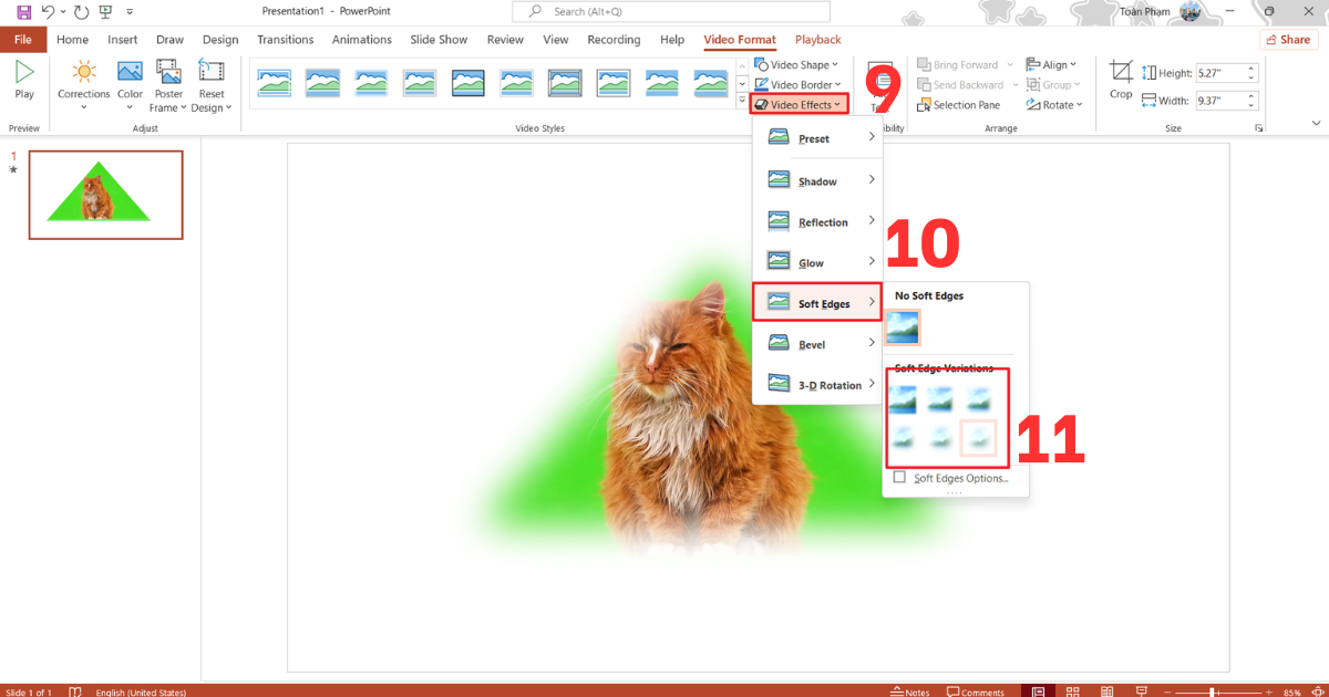 Cách xóa nền video trong PowerPoint