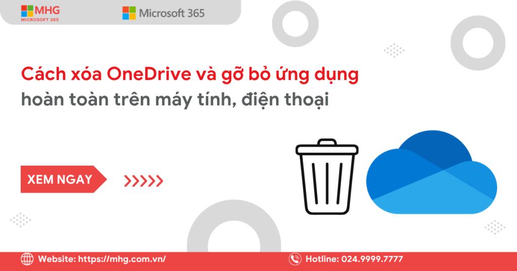 Cách xóa onedrive
