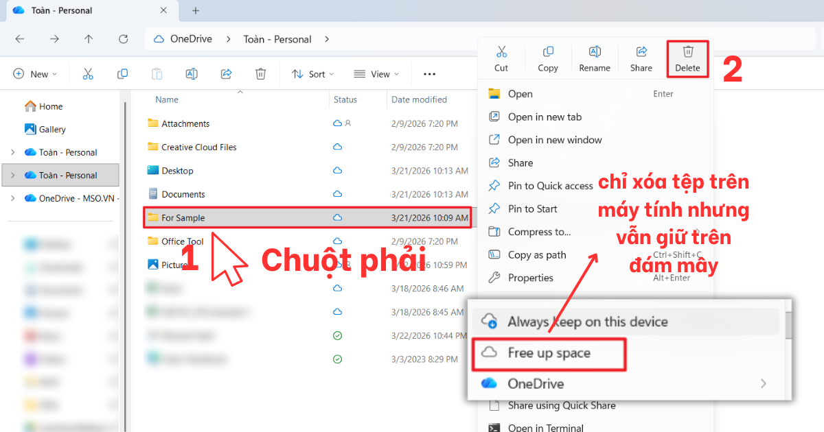 Cách xóa OneDrive