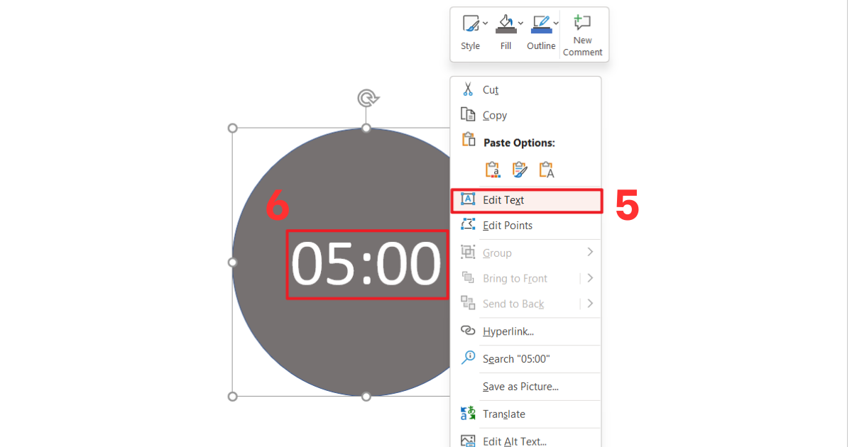 Đồng hồ đếm ngược trong PowerPoint