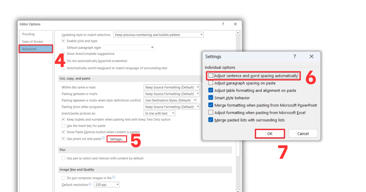 Lỗi cách chữ trong Outlook