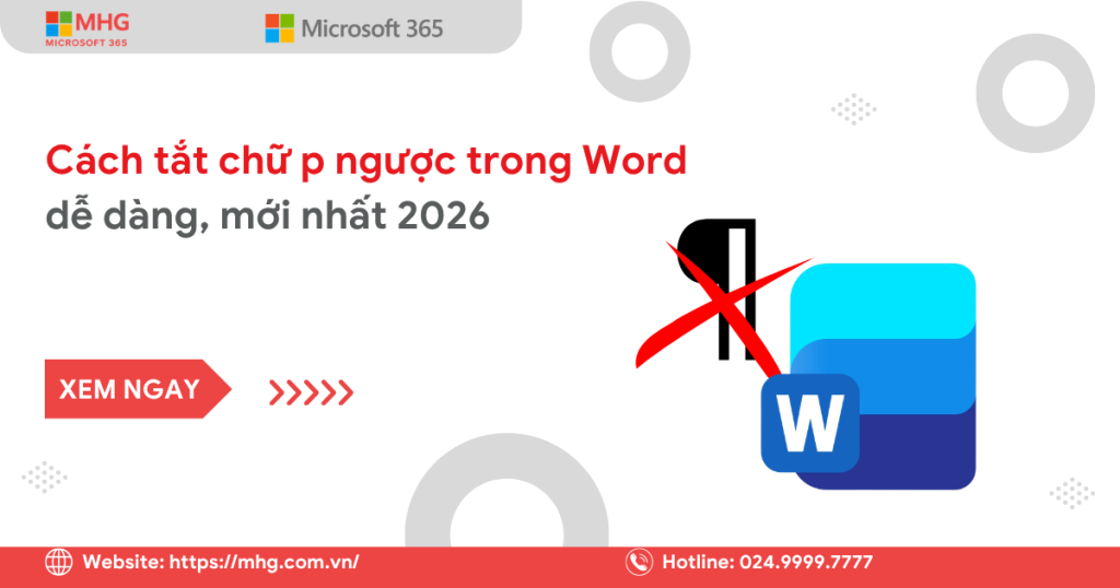 Tắt chữ p ngược trong word