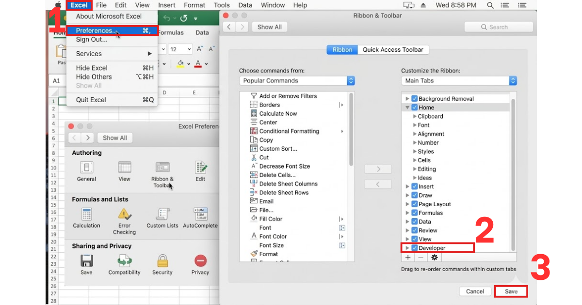 Thẻ Developer trong Excel