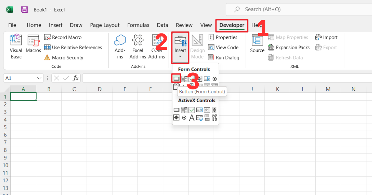 Thẻ Developer trong Excel