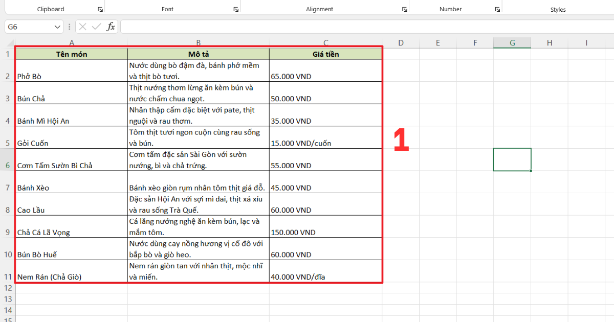 Thiết kế menu trong word