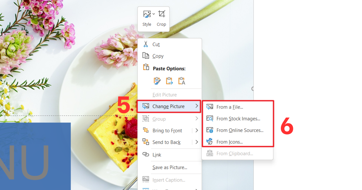 Thiết kế menu trong word