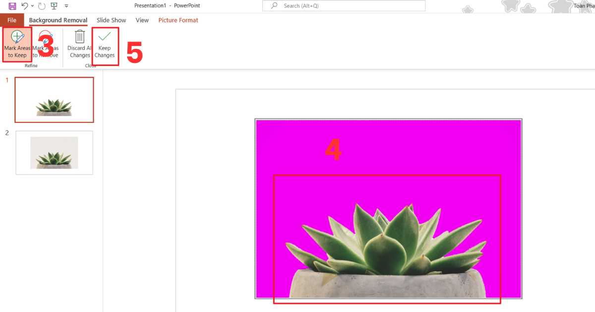 Xóa nền ảnh trong PowerPoint