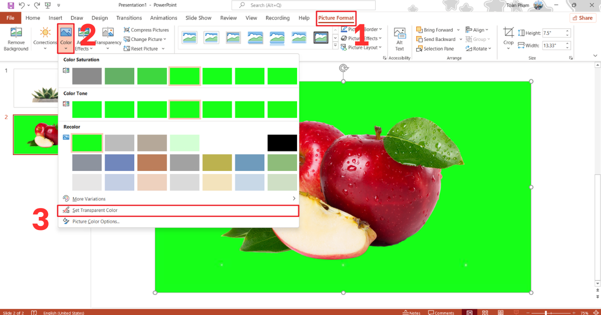 Xóa nền ảnh trong PowerPoint