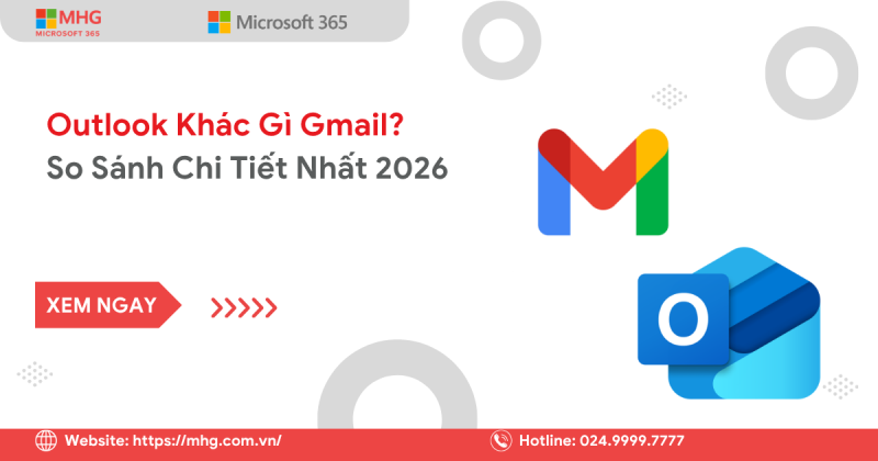 Outlook khác gì Gmail
