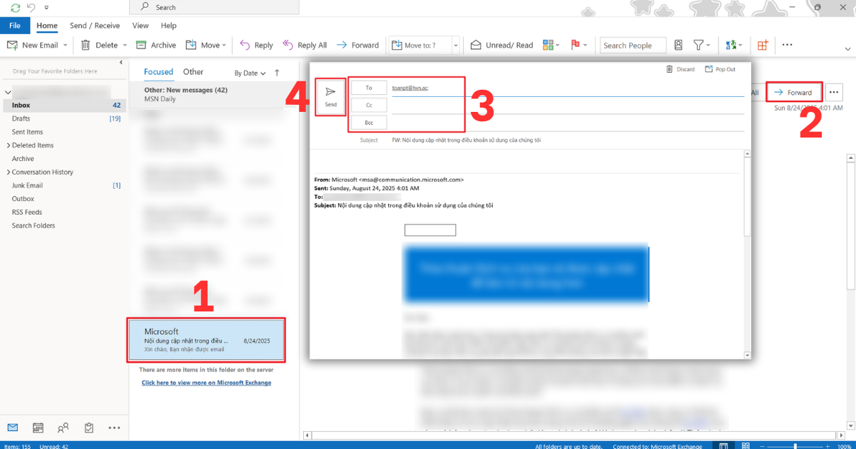cách chuyển tiếp email trong outlook cách chuyển tiếp email trong outlook