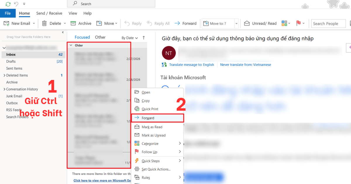cách chuyển tiếp email trong outlook cách chuyển tiếp email trong outlook