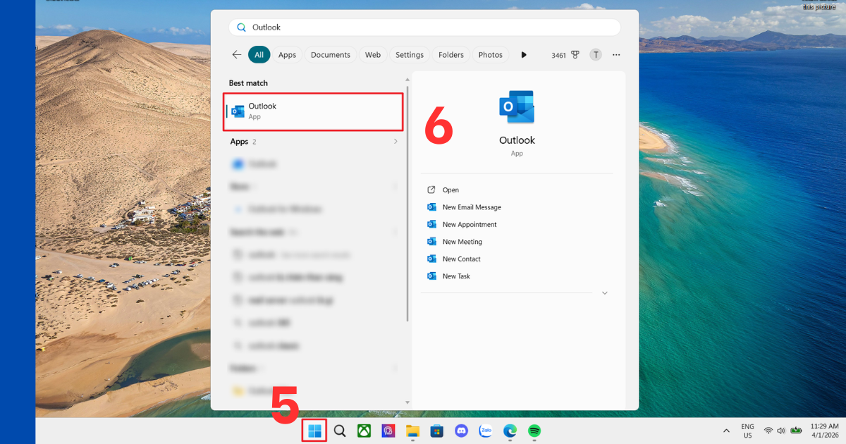 Cách tải outlook về máy tính
