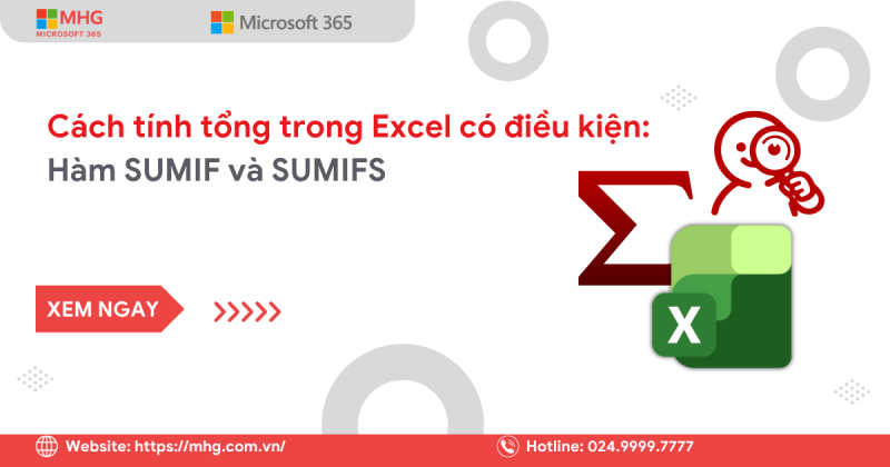 Cách tính tổng trong excel có điều kiện