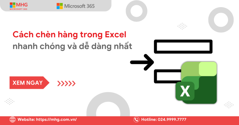 Chèn hàng trong Excel