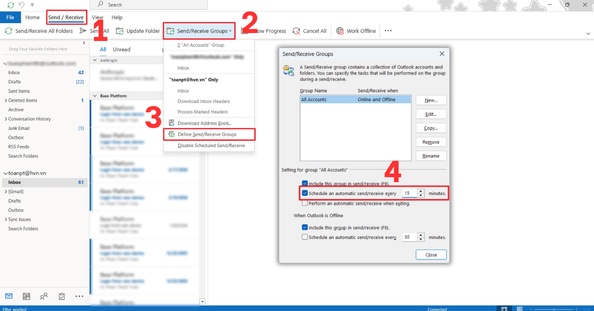 Mail bị nhân đôi trong Outlook Mail bị nhân đôi trong Outlook