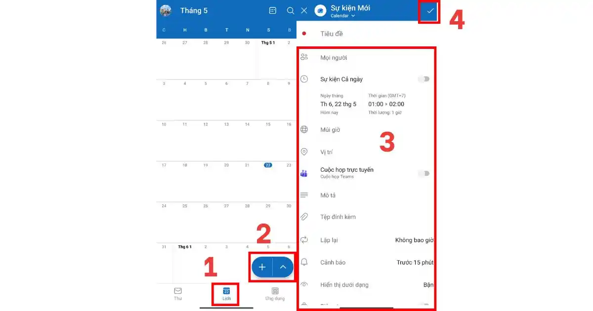 Cách Book phòng họp trong Outlook