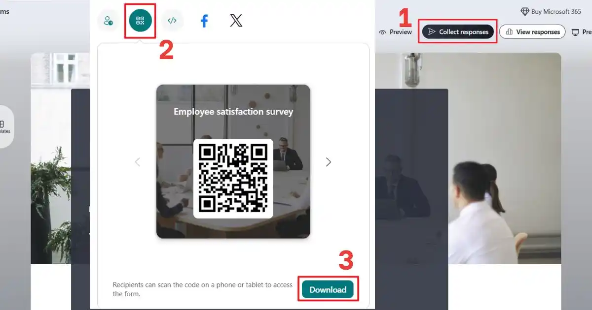 Cách chia sẻ Microsoft Forms