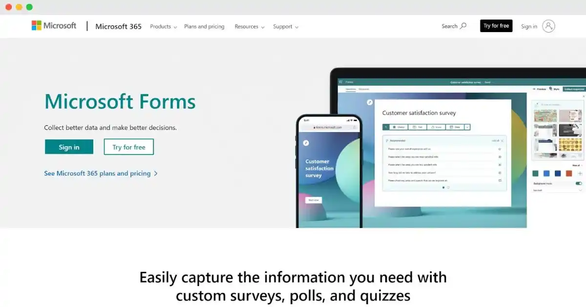 Cách sử dụng Microsoft Forms