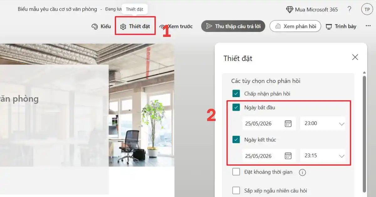 Cách sử dụng Microsoft Forms