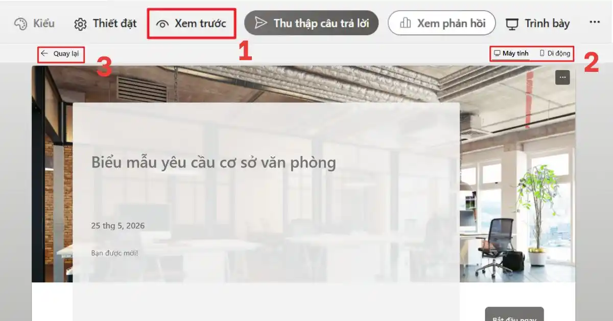 Cách sử dụng Microsoft Forms