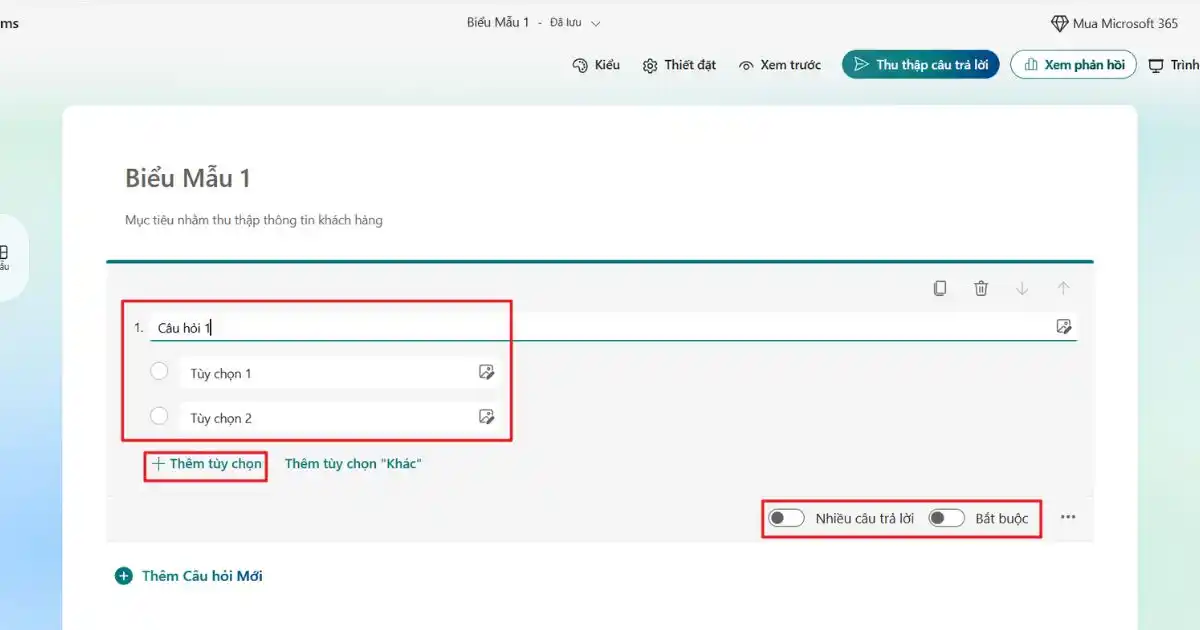 Cách tạo Microsoft Forms