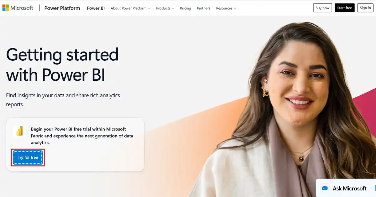 Đăng ký tài khoản Power BI