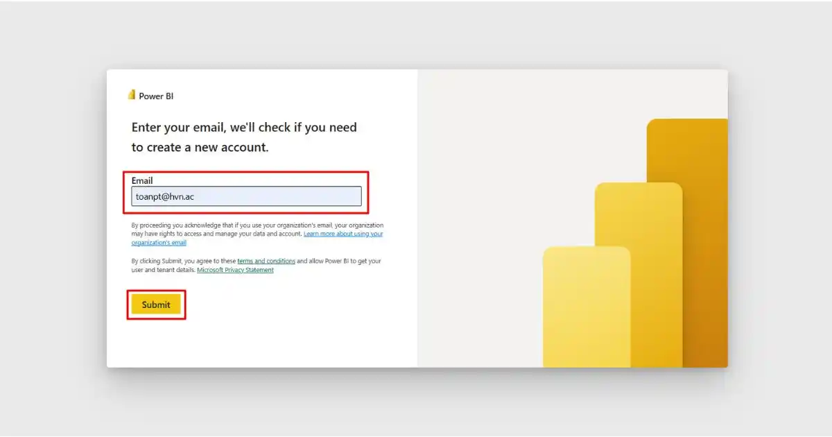 Đăng ký tài khoản Power BI