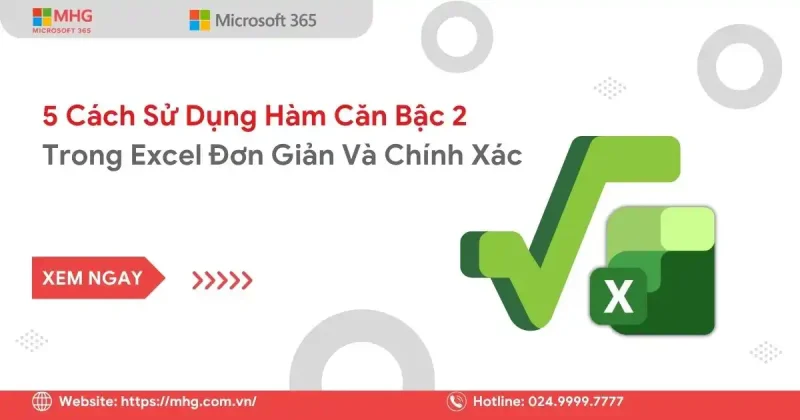 Hàm căn bậc 2 trong Excel