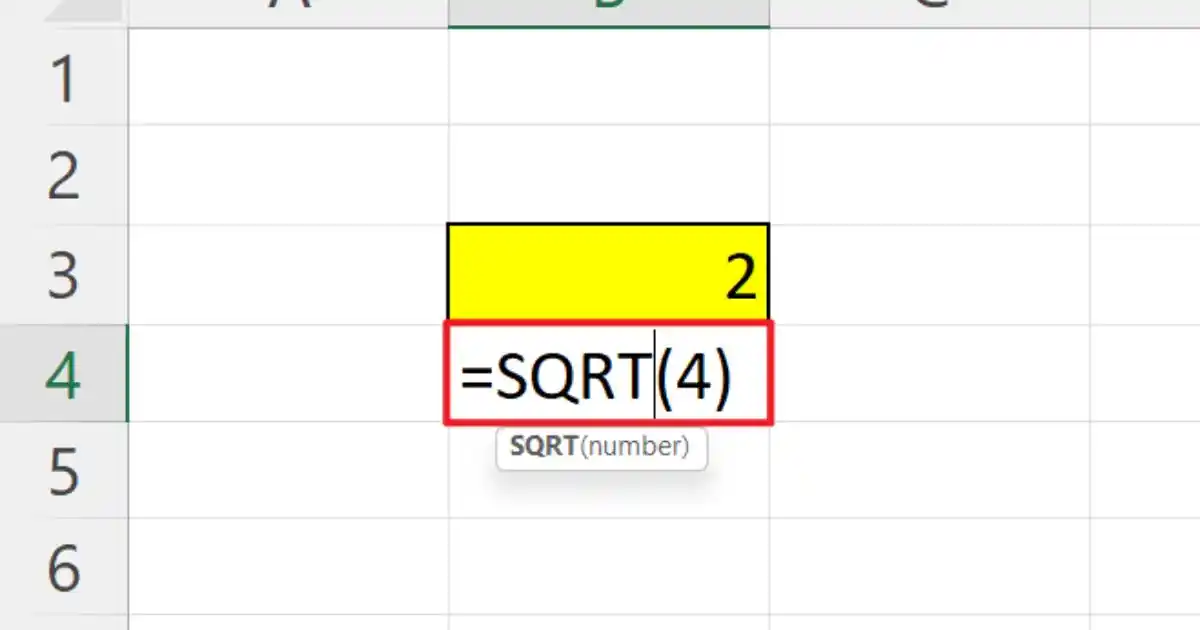 Hàm căn bậc 2 trong Excel