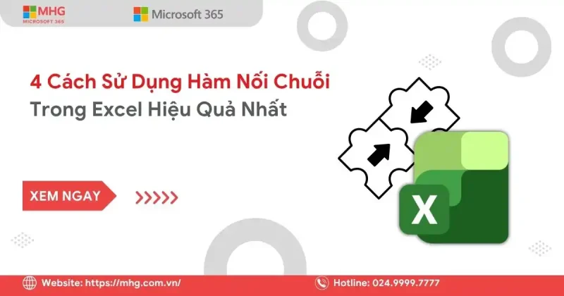 hàm nối chuỗi trong Excel