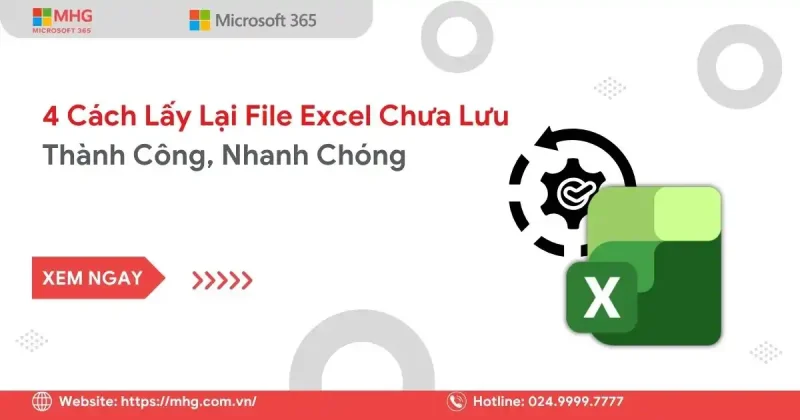 lấy lại file Excel chưa lưu