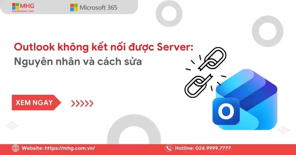 Outlook không kết nối được server