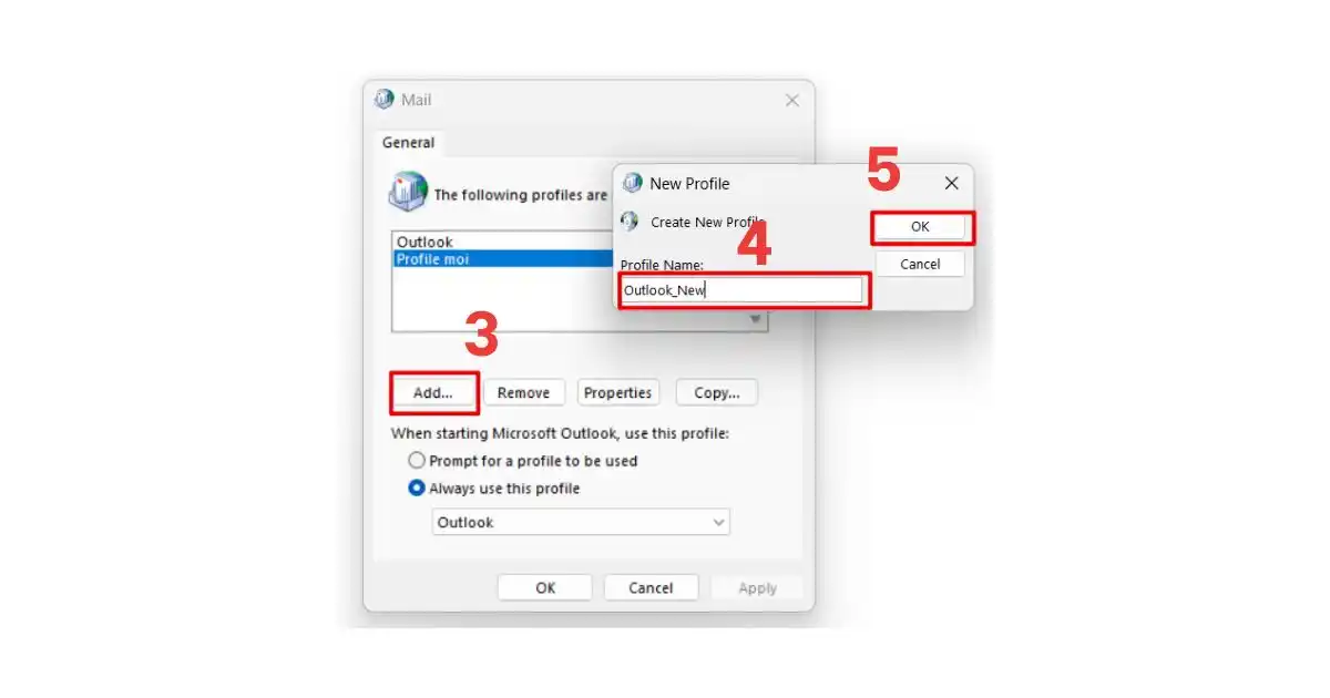 Outlook không kết nối được server