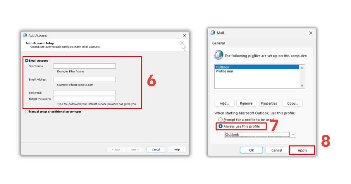 Outlook không kết nối được server