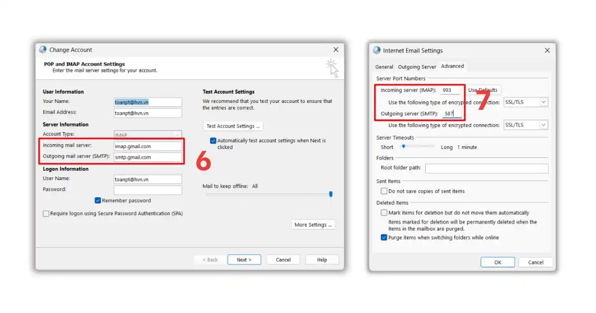 Outlook không kết nối được server