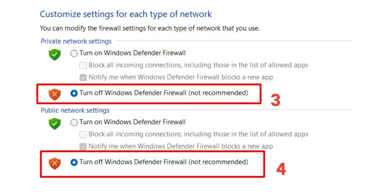 Outlook không kết nối được server