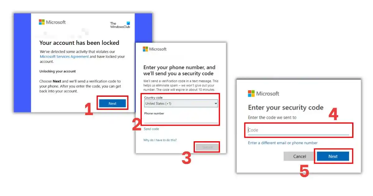 Tài khoản Microsoft bị khóa