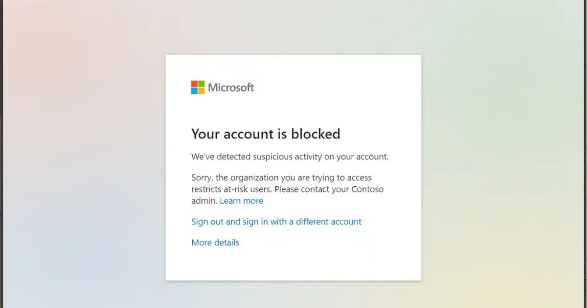 Tài khoản Microsoft bị khóa