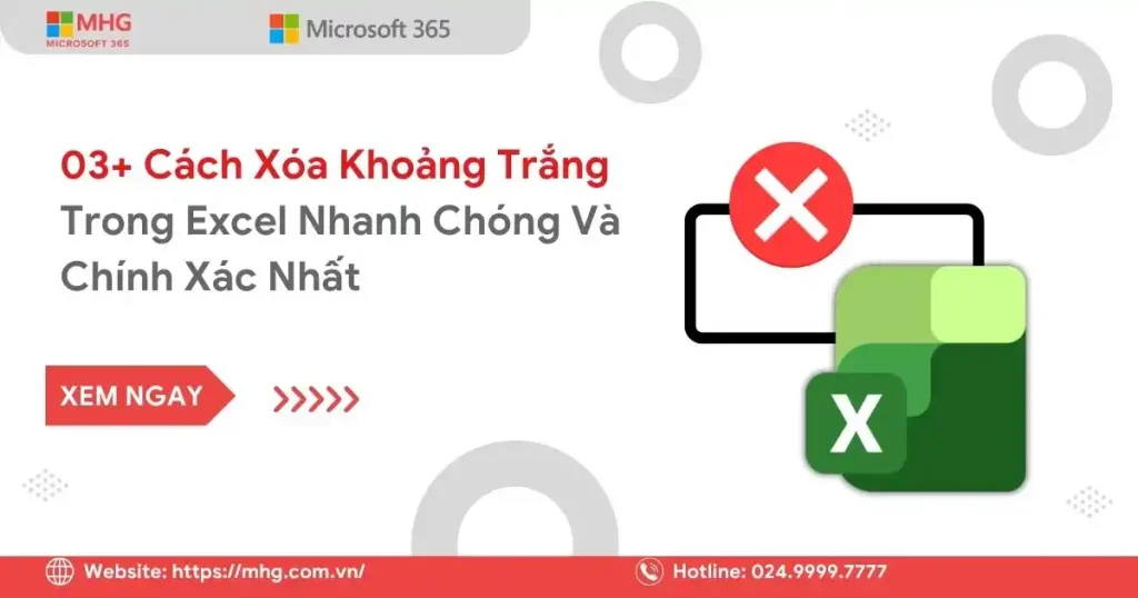 Xóa khoảng trắng trong Excel