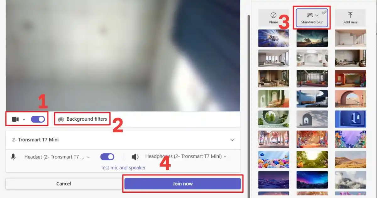 Cách đổi background trong Teams Cách đổi background trong Teams
