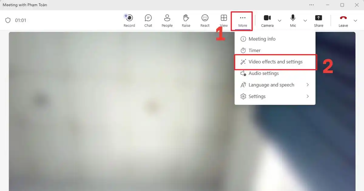 Cách đổi background trong Teams Cách đổi background trong Teams