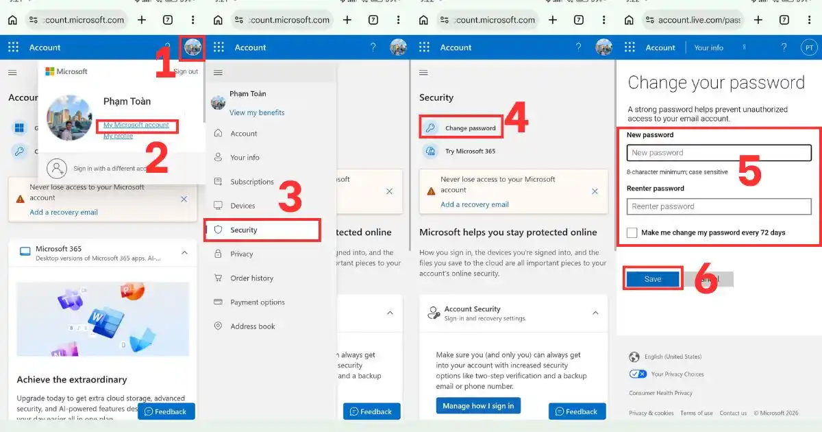 Hướng dẫn cách đổi mật khẩu Microsoft Teams