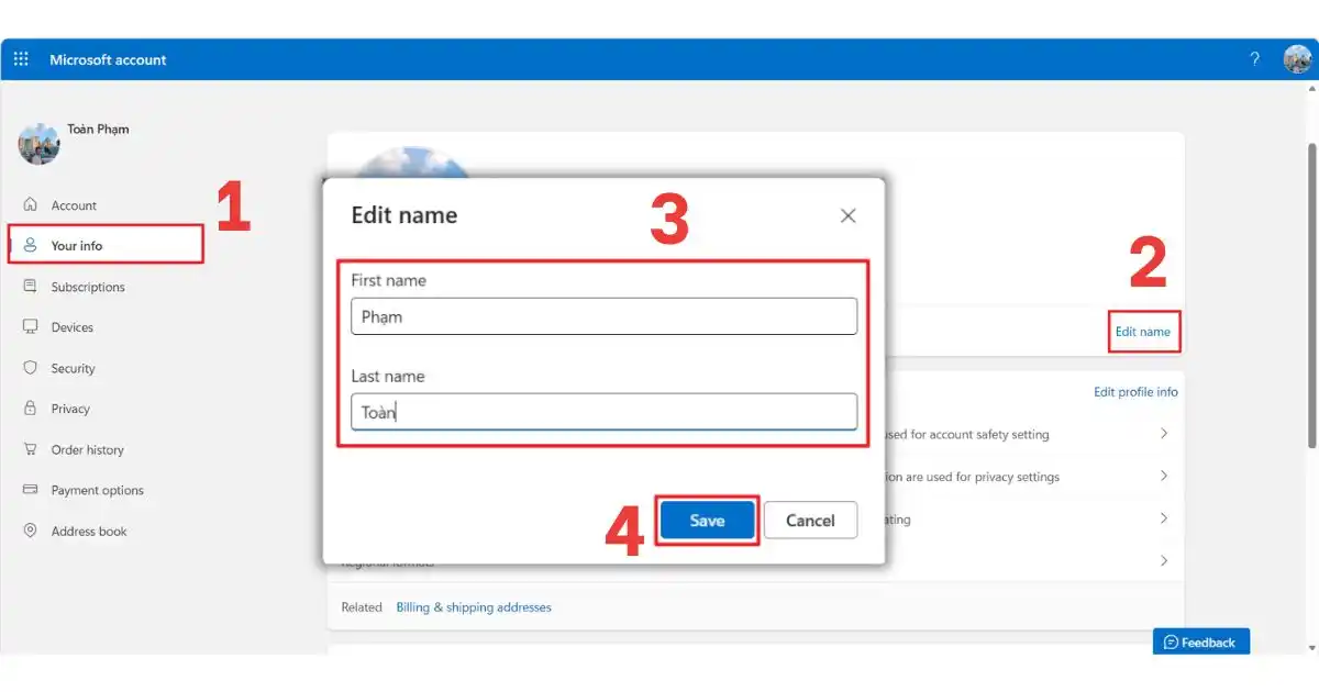 Cách đổi tên trên Microsoft Teams