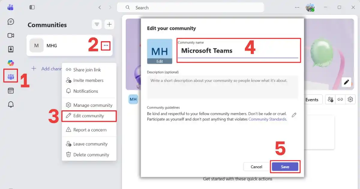 Cách đổi tên trên Microsoft Teams
