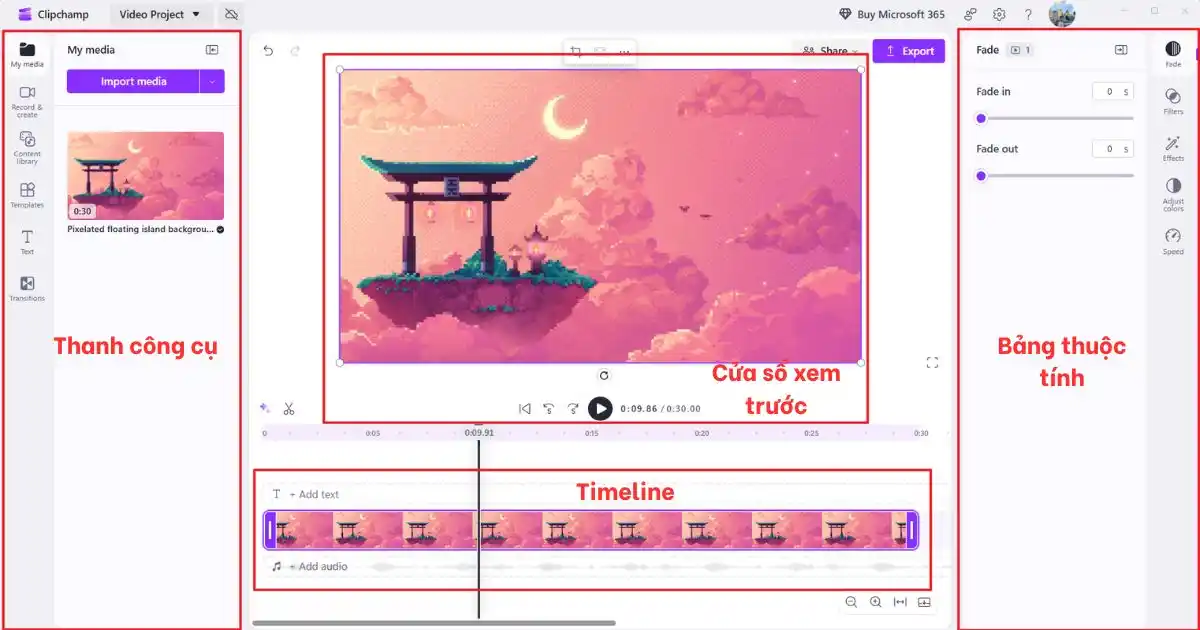 Hướng dẫn cách dùng Clipchamp chỉnh sửa video