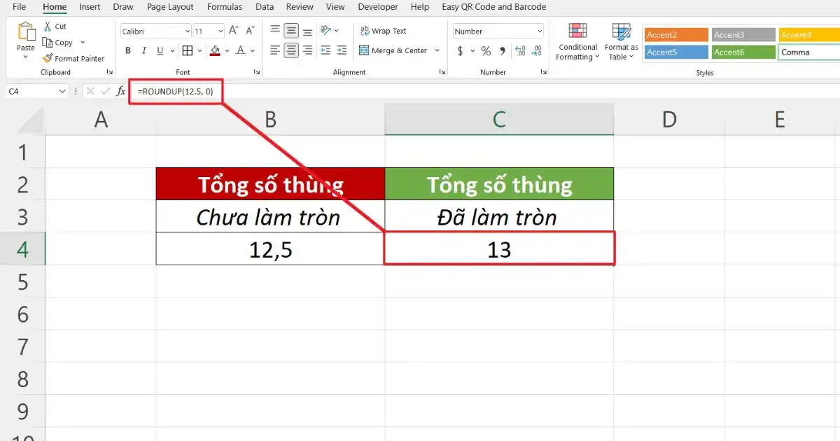 Cách sử dụng hàm ROUND