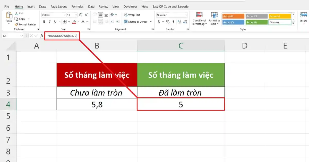 Cách sử dụng hàm ROUND