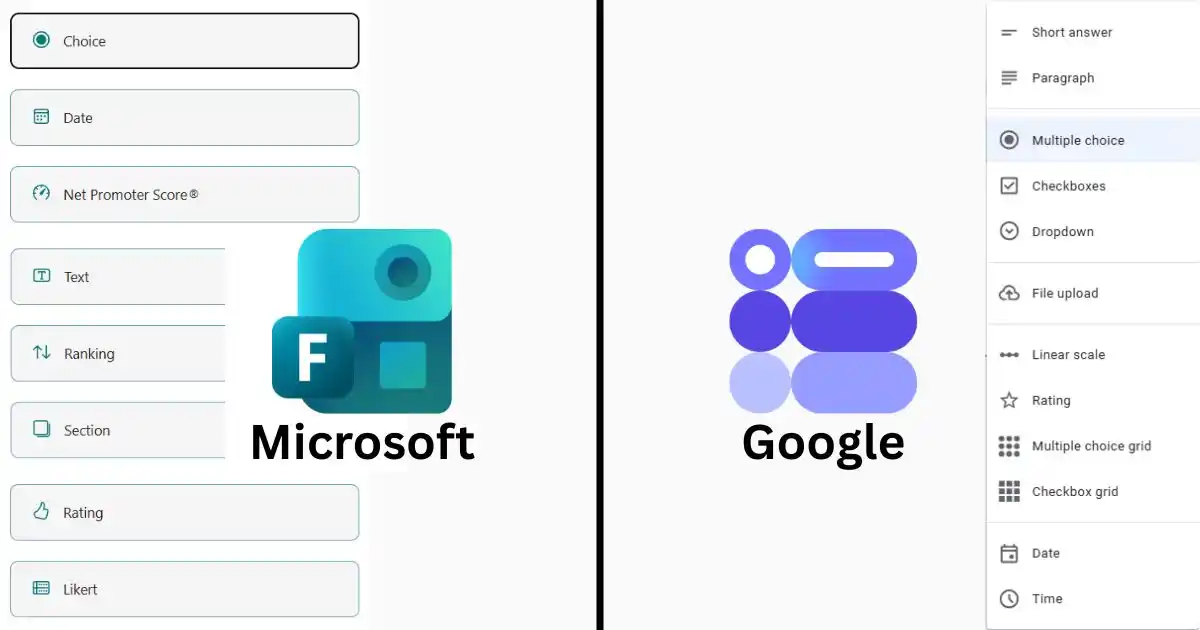 Google Forms và Microsoft Forms khác nhau như thế nào?