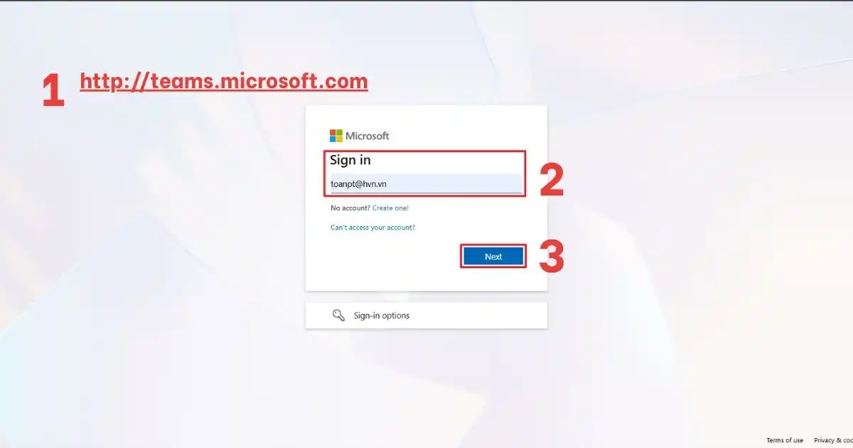 Microsoft Teams cách đăng nhập